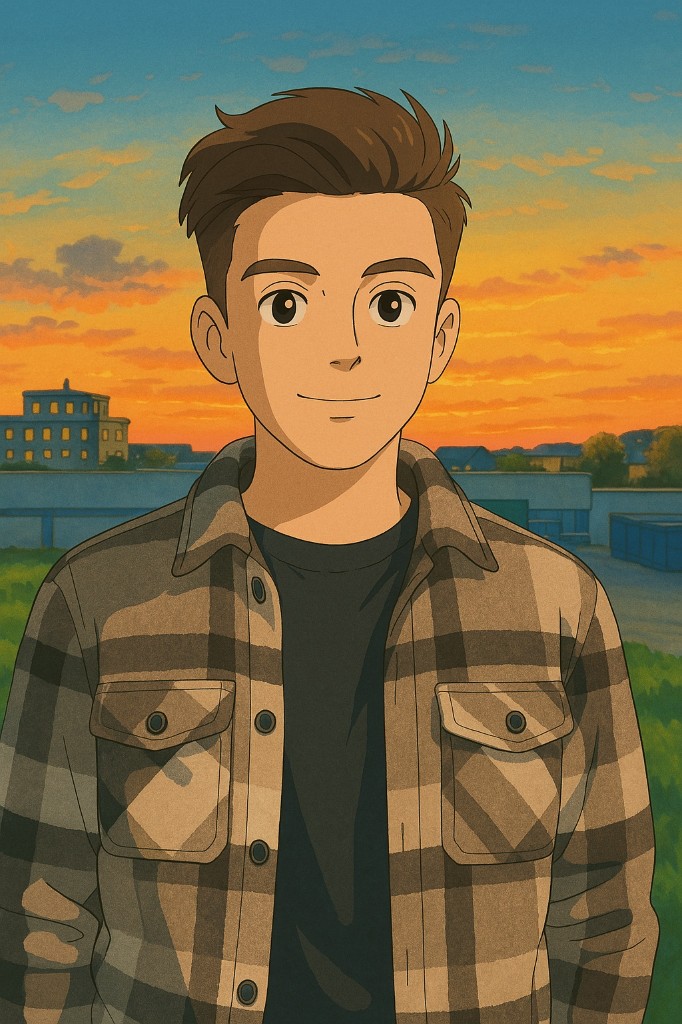 Portrait illustration of Daniel Rosmæl Skauge